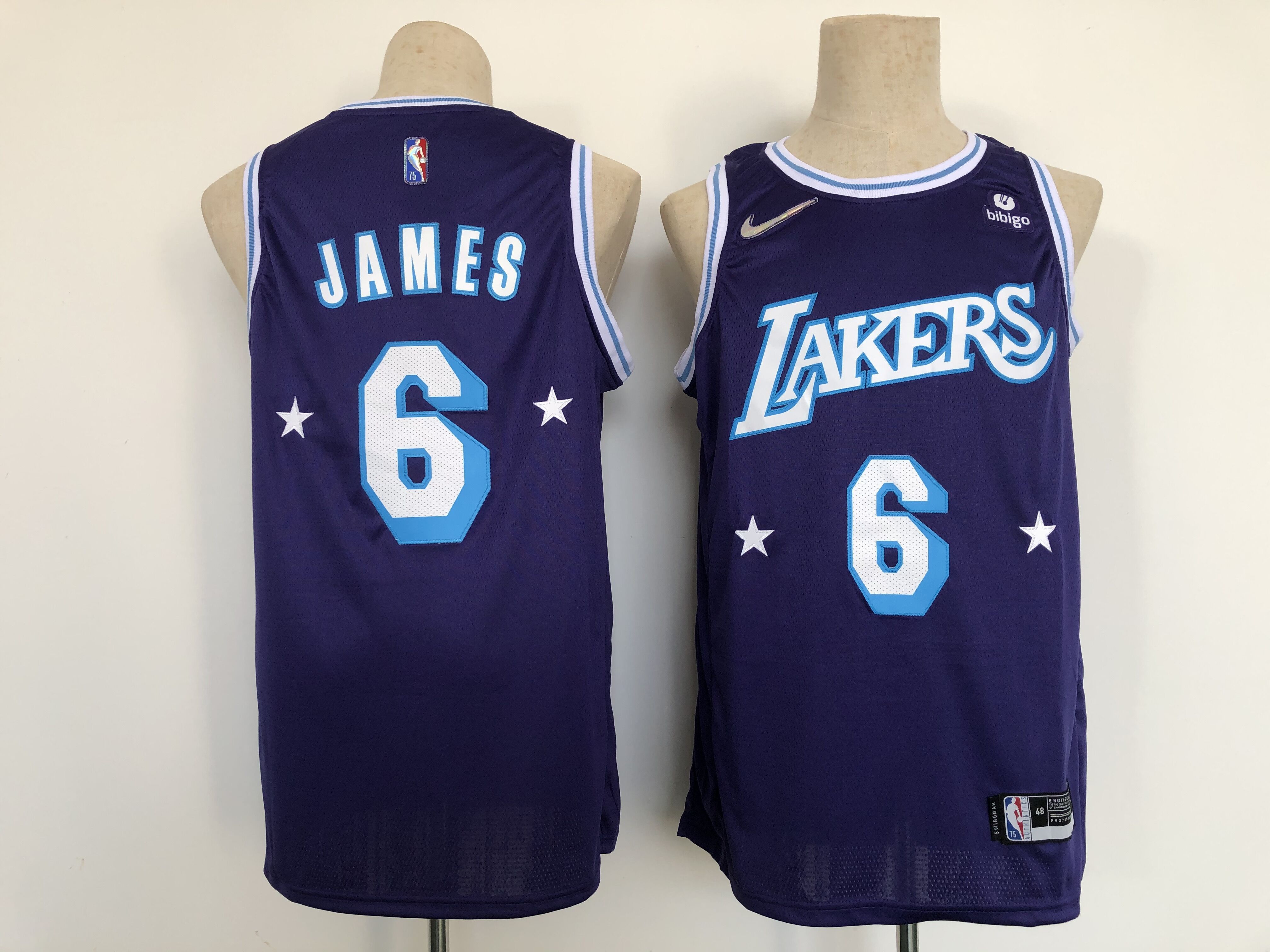 Men Los Angeles Lakers #6 James Blue 2022 City Edition Nike NBA Jersey->los angeles lakers->NBA Jersey